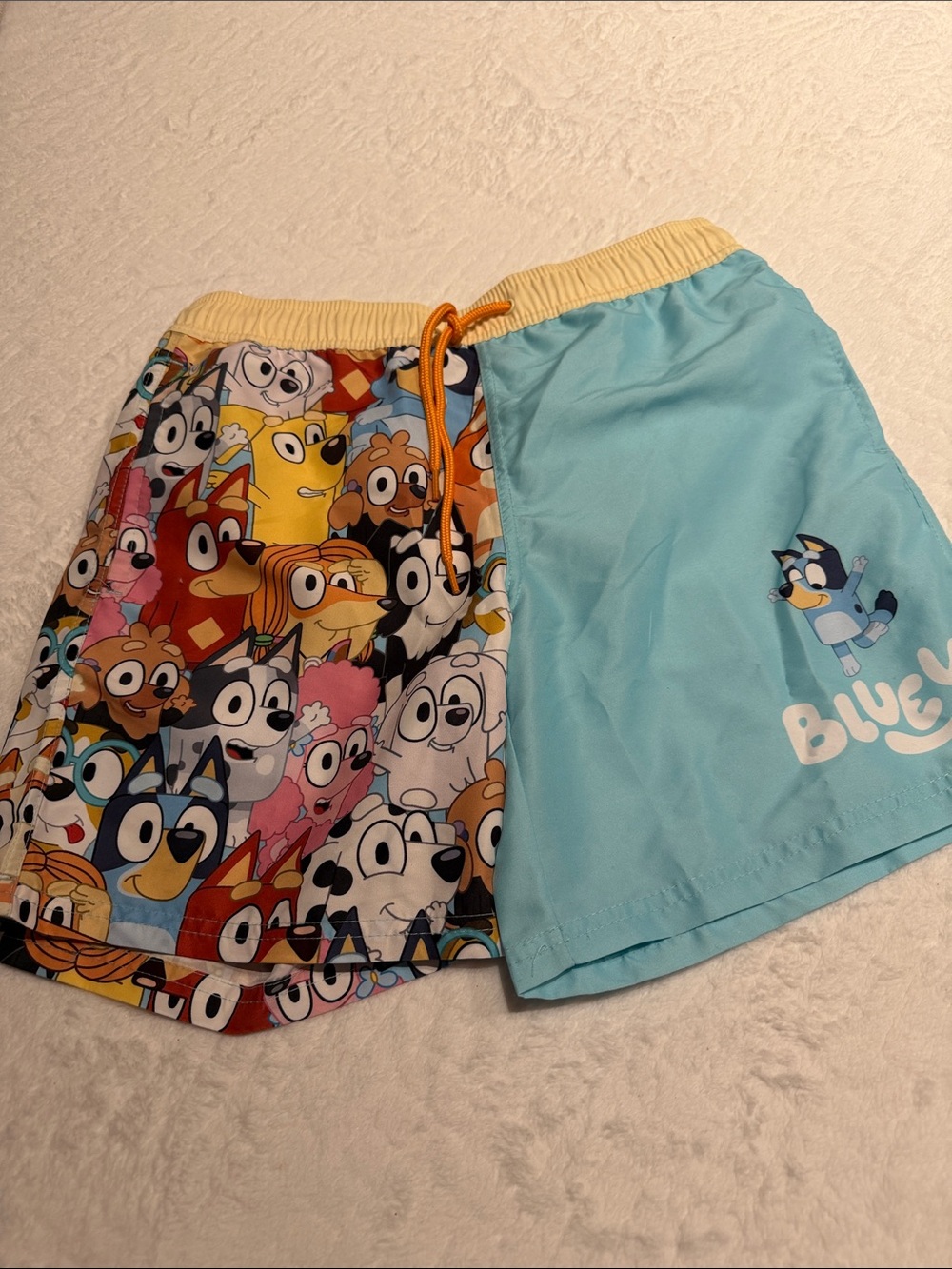 Light Blue & Multicolor Mens Swim Shorts Bluey size S